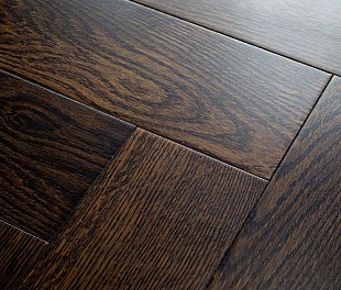 Массивный паркет DAMY FLOOR  Дуб Шоколадный Английская ёлочка